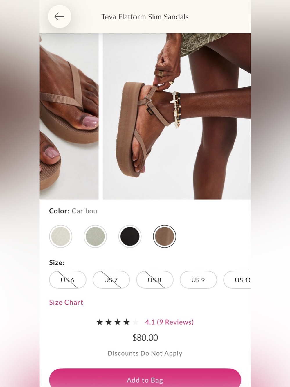 Teva Flatform Slim Sandals